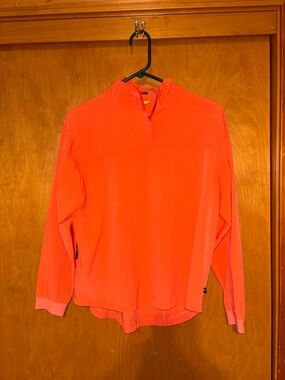 Machines For Freedom MFF Women’s Medium Quarter Zip Cycling Top Neon Coral